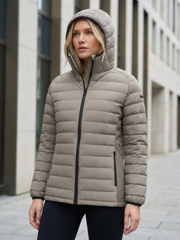 Куртка женская гибридная стёганая с капюшоном с графеновой подкладкой синего цвета 9622_1S - Valianly фото 76