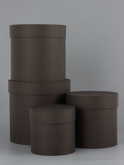 Набор круглых подарочных коробок 4 в 1 «Краски», черный, 20×20 - 13×13 см