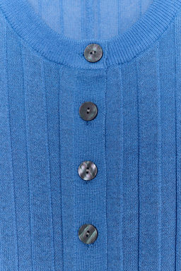 CHAQUETA PUNTO MANGA ACORDE?N / Azul claro - Zara фото 3