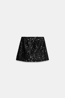 SEQUINNED WRAP SKORT - Zara фото 5
