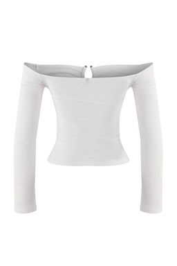 Siyah Fitted/Vucuda Oturan Aksesuar Detayl? Esnek Orme Bluz TWOAW26BZ00356 - Trendyolmilla фото 12