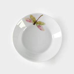 Цена за 2 шт. Блюдце Добрушский завод «Стрекоза», d=14 см, фарфор, белый