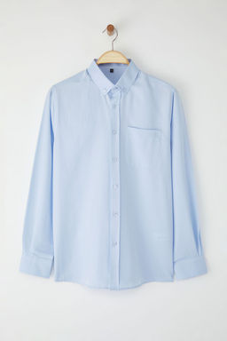 TRENDYOL MAN Mavi Regular Fit Oxford Kolay Utulenebilir Erkek Gomlek TMNSS25GO00079 - Trendyolmilla фото 6