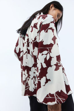 Blusa de gasa efecto arrugado