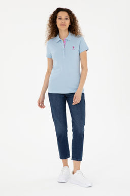 Футболка U.S. Polo Assn базовая голубая  фото 11