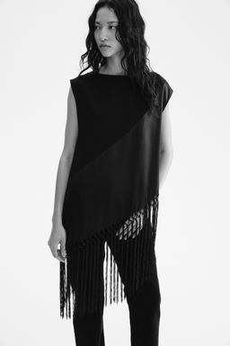 Top asim?trico con flecos - H&m фото 3