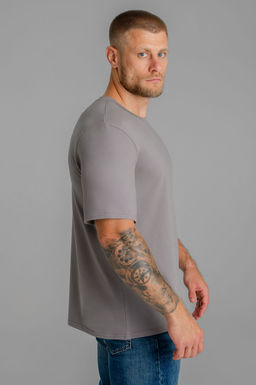 Арт. 67114/10 Футболка мужская однотонная с лайкрой 48-58 (6 шт) Цвет:серо-бежевый - Идеал фото 4