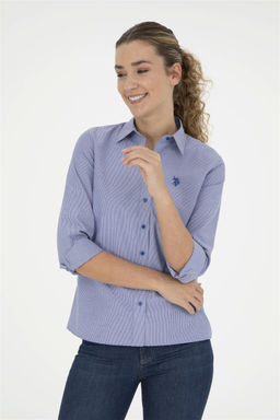 Женская полосатая рубашка с длинным рукавом Saks