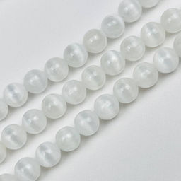 Бусины для украшений из Селенита (45 бусин) 39 см