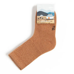 Носки детские шерстяные, рыжие, размер 18-20 см