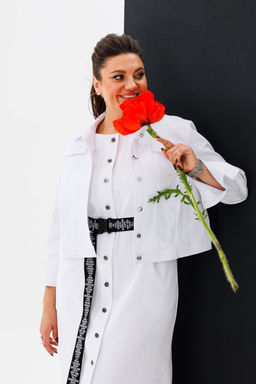 Платье ANELLI 1478 чистый белый  фото 3