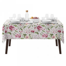 "Вивьен" Скатерть 180х145см, длина стола до 140см, на 6 персон, хлопок "Комфорт" 171г/м2, "Домашняя мода" (Россия)