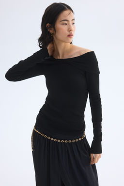 Top off-the-shoulder con detalle girado - H&m фото 6