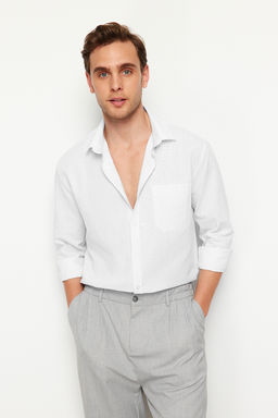 TRENDYOL MAN Lacivert Regular Fit %100 Pamuklu Gomlek TMNSS24GO00063 - Trendyolmilla фото 12