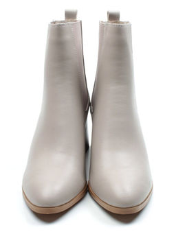 01-PCM359-2 GRAY/BEIGE Ботинки Челси демисезонные женские (натуральная кожа, байка)