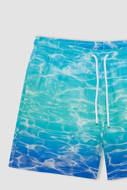 Короткие шорты для плавания с узором - Defacto фото 9