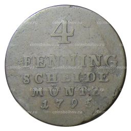 4 пфеннига 1795 года Германские государства  Брауншвейг  Люннебург