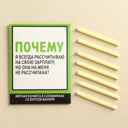 Конфеты сладкие палочки Рассчитываю на зарплату, в конверте, 7 г.