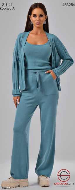 Трикотажный костюм тройка женский - Bruno фото 4