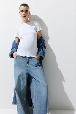 MAMA Pack de 2 camisetas de algodon acanalado