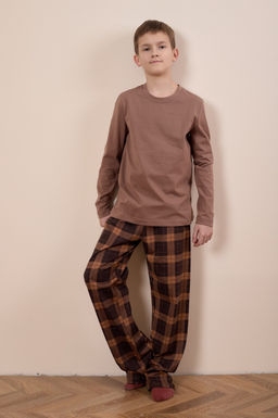 Пижама футболка с длинным рукавом и брюки М225109кк - Елена фото 3