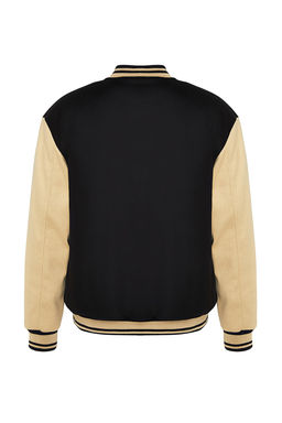 TRENDYOL MAN Siyah Unisex Regular Fit Bomber Yaka Kolej K?sl?k Mont TMNAW24MO00017 - Trendyolmilla фото 8