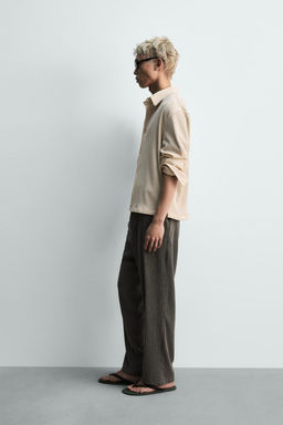 CAMISA RELAXED FIT TEXTURA IRREGULAR / Beige vigor? - Zara фото 4