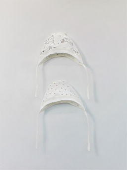 Чепчик комплект 2 шт, белый, 540 - Lesi kids фото 3