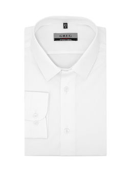 Сорочка мужская длинный рукав GREG 100/238/WH/SZR STRETCH