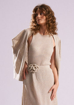 SS-2466 Топ льняной ажурный