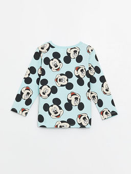 Bisiklet Yaka Uzun Kollu Mickey Mouse Bask?l? Erkek Bebek Pijama Tak?m? - Waikiki фото 3