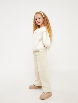 Bisiklet Yaka Bask?l? Uzun Kollu K?z ?ocuk Sweatshirt - Waikiki фото 3