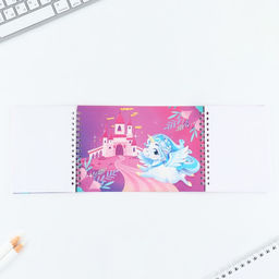 Подарочный набор, двойной блокнот с заданиями и ручка Волшебные единороги. 8 марта