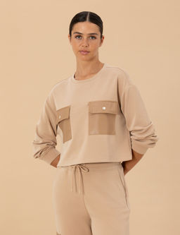 Bej Sweatshirt