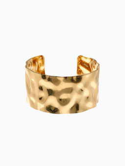 Браслет манжета «Мятый», цвет золото