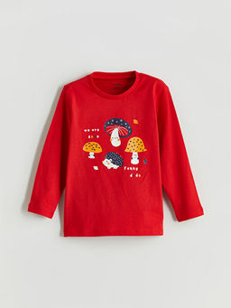 Bask?l? Erkek ?ocuk Pijama Tak?m