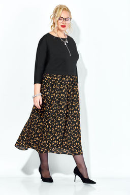 Платье Anastasia 1309 черный+принт