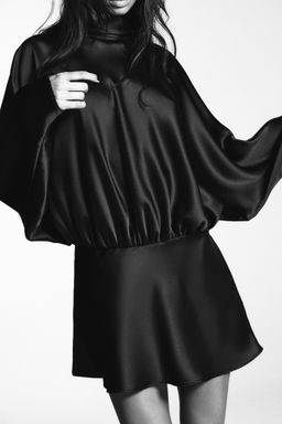SHORT SATIN SCARF DRESS - Zara фото 10