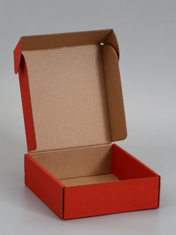 Цена за 2 шт. Коробка самосборная, красная, для подарков, хранения и отправки посылок, 21×21×7 см 6914772