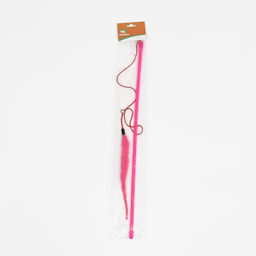 Дразнилка-удочка Змейка с бубенчиком, розовая на розовой ручке - Пижон фото 4