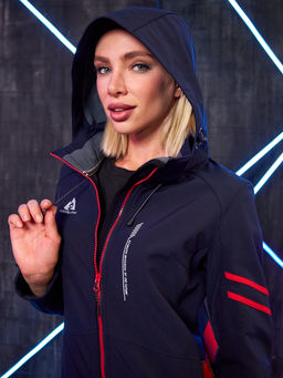 Женская мембранная куртка виндстоппер на флисе Azimuth Заря 124/23982_705 Темно-Синий  фото 25