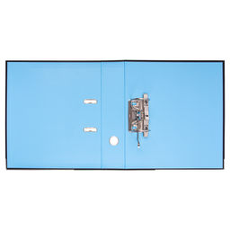 Expert Complete BLACK&COLOR Регистратор PVC, 2-х стороннее покрытие, мет.уг. 75 мм 10 шт. Trend A4 арочный механ. лён черный/голубой ЕС100262108