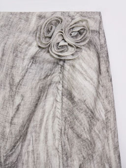 Юбка миди со сборкой и цветами / Zarina