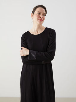 Bisiklet Yaka Elbise