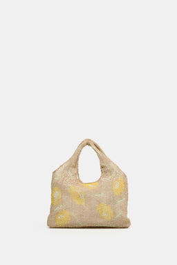 MINI BOLSO DE MANO CUENTAS / Amarillo - Zara фото 3