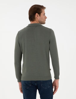 Duman Slim Fit Fermuarl_ Polo Yaka Triko Kazak - Pierre cardin фото 5