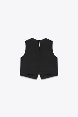 GOLD BUTTON CROSSOVER TOP - Zara фото 7