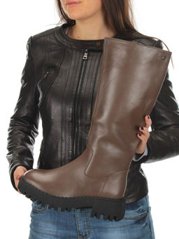 02-FL655-2M BROWN Сапоги зимние женские (натуральная кожа, натуральный мех (еврозима)) - No name фото 3