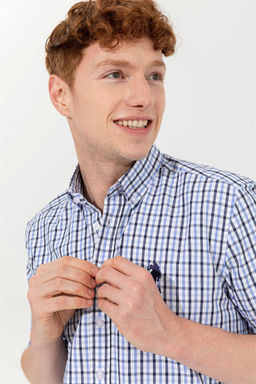 U. S. Polo Assn Мужская темно-синяя рубашка с длинным рукавом - U.s. polo assn фото 8