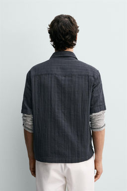 CAMISA POLO ESTRUCTURA RAYAS / Marino - Zara фото 3
